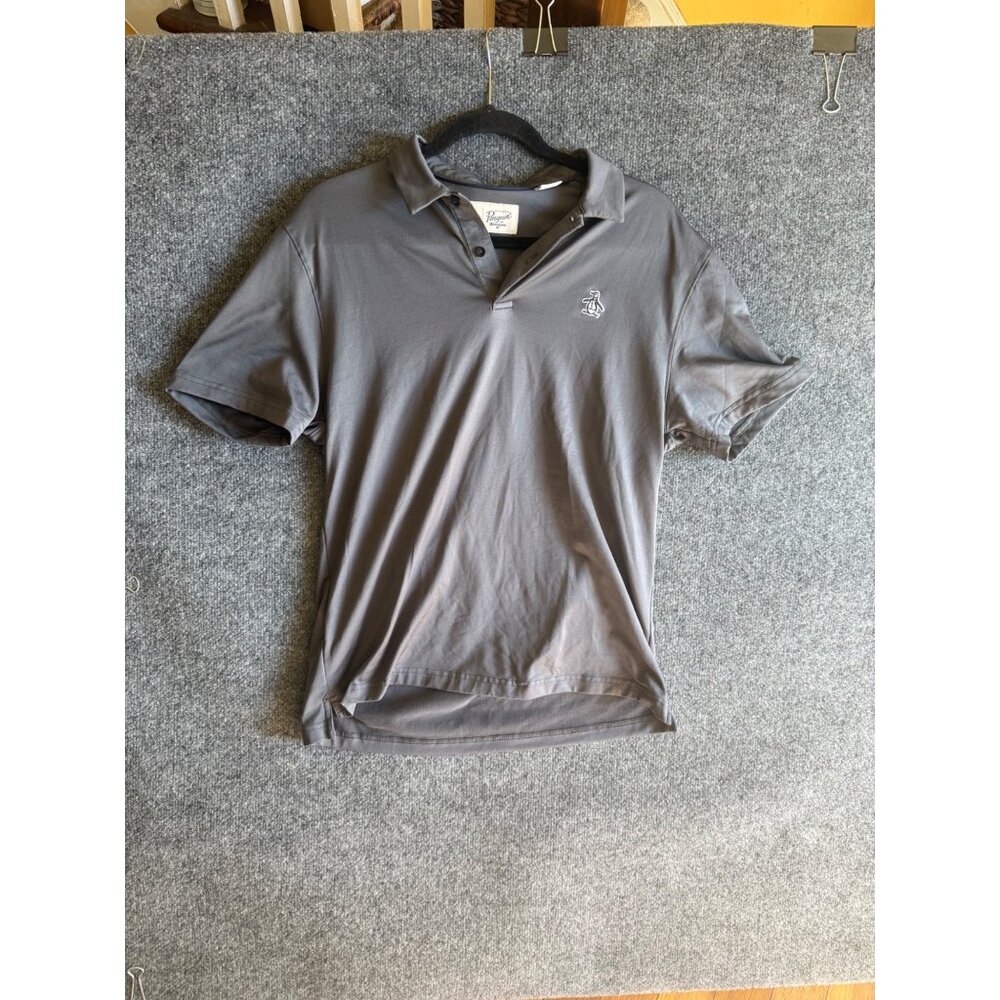 Original Penguin Munsingwear Mens BLACK Polo Shirt With Penguin Logo Medium